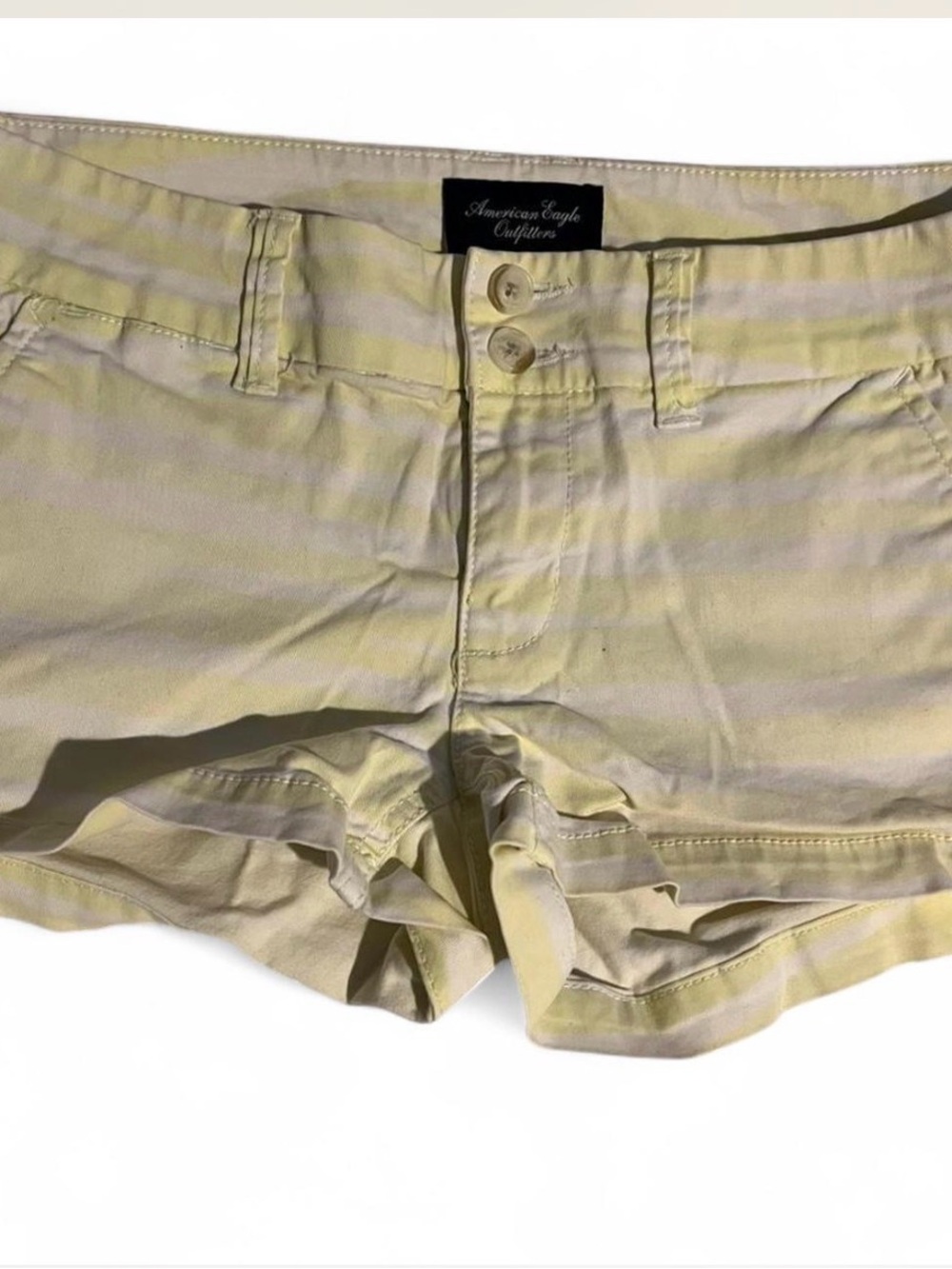 Vintage American Eagle low-Rise Yellow Stripe Women’s Shorts